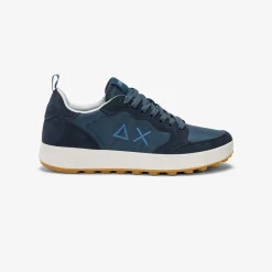 Fashion Sneaker Genius in nylon e suede blu navy Uomo Scarpe|Uomo