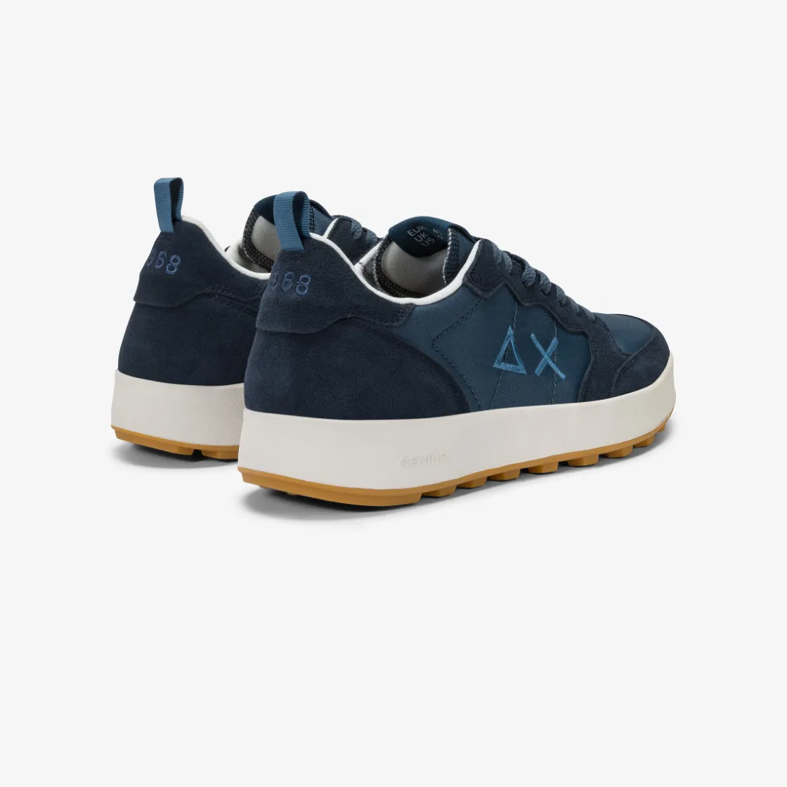 Fashion Sneaker Genius in nylon e suede blu navy Uomo Scarpe|Uomo