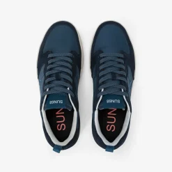 Fashion Sneaker Genius in nylon e suede blu navy Uomo Scarpe|Uomo