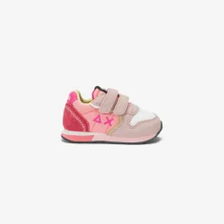 Fashion Sneaker Girl's Ally Color Explosion in suede e nylon porcellana Bambina