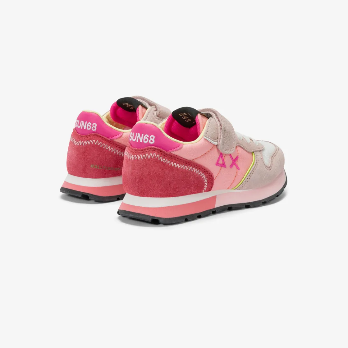 New Sneaker Girl's Ally Color Explosion in suede e nylon porcellana Bambina