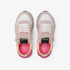 New Sneaker Girl's Ally Color Explosion in suede e nylon porcellana Bambina