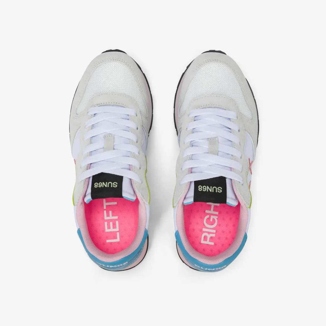 New Sneaker Girl's Ally Color Explosion in suede e nylon bianco Bambina