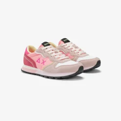 Discount Sneaker Girl's Ally Color Explosion in suede e nylon porcellana Bambina