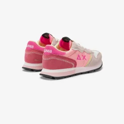 Discount Sneaker Girl's Ally Color Explosion in suede e nylon porcellana Bambina