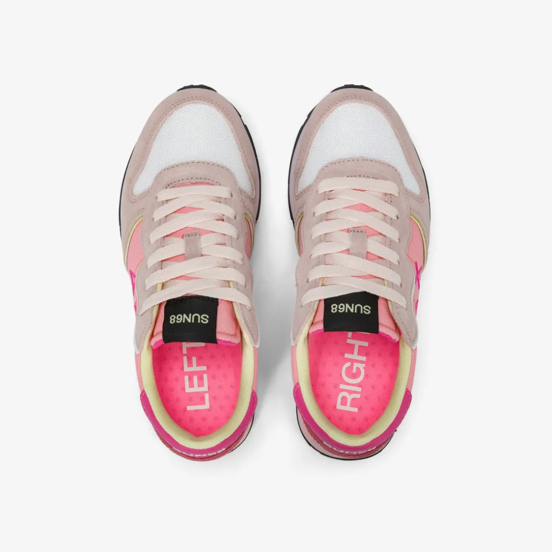 Discount Sneaker Girl's Ally Color Explosion in suede e nylon porcellana Bambina