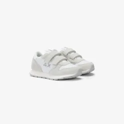 Online Sneaker Girl's Ally Glitter in suede e tessuto bianco Bambina