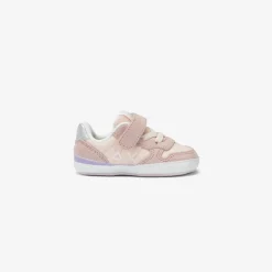Sale Sneaker Girl's Ally Gold Silver in suede e nylon porcellana Bambina