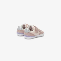 Sale Sneaker Girl's Ally Gold Silver in suede e nylon porcellana Bambina