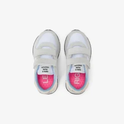 Clearance Sneaker Girl's Ally in suede e nylon bianco Bambina