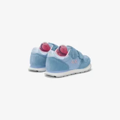 Outlet Sneaker Girl's Ally in suede e nylon azzurro Bambina