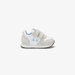 Online Sneaker Girl's Ally in suede e nylon bianco Bambina