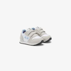 Online Sneaker Girl's Ally in suede e nylon bianco Bambina