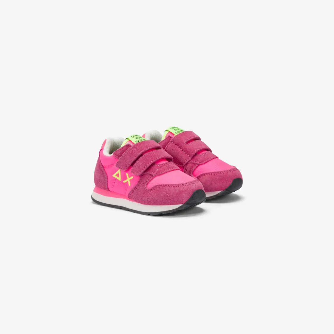 Online Sneaker Girl's Ally in suede e nylon fucsia fluo Bambina
