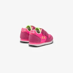 Online Sneaker Girl's Ally in suede e nylon fucsia fluo Bambina