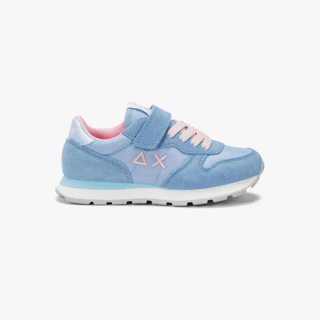 Sale Sneaker Girl's Ally in suede e nylon azzurro Bambina