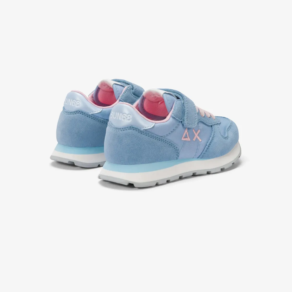 Sale Sneaker Girl's Ally in suede e nylon azzurro Bambina