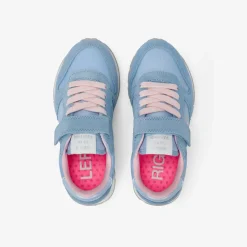 Sale Sneaker Girl's Ally in suede e nylon azzurro Bambina