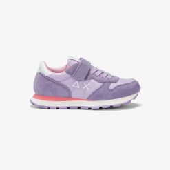 Sale Sneaker Girl's Ally in suede e nylon lilla Bambina