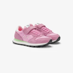 Sale Sneaker Girl's Ally in suede e nylon ciclamino Bambina