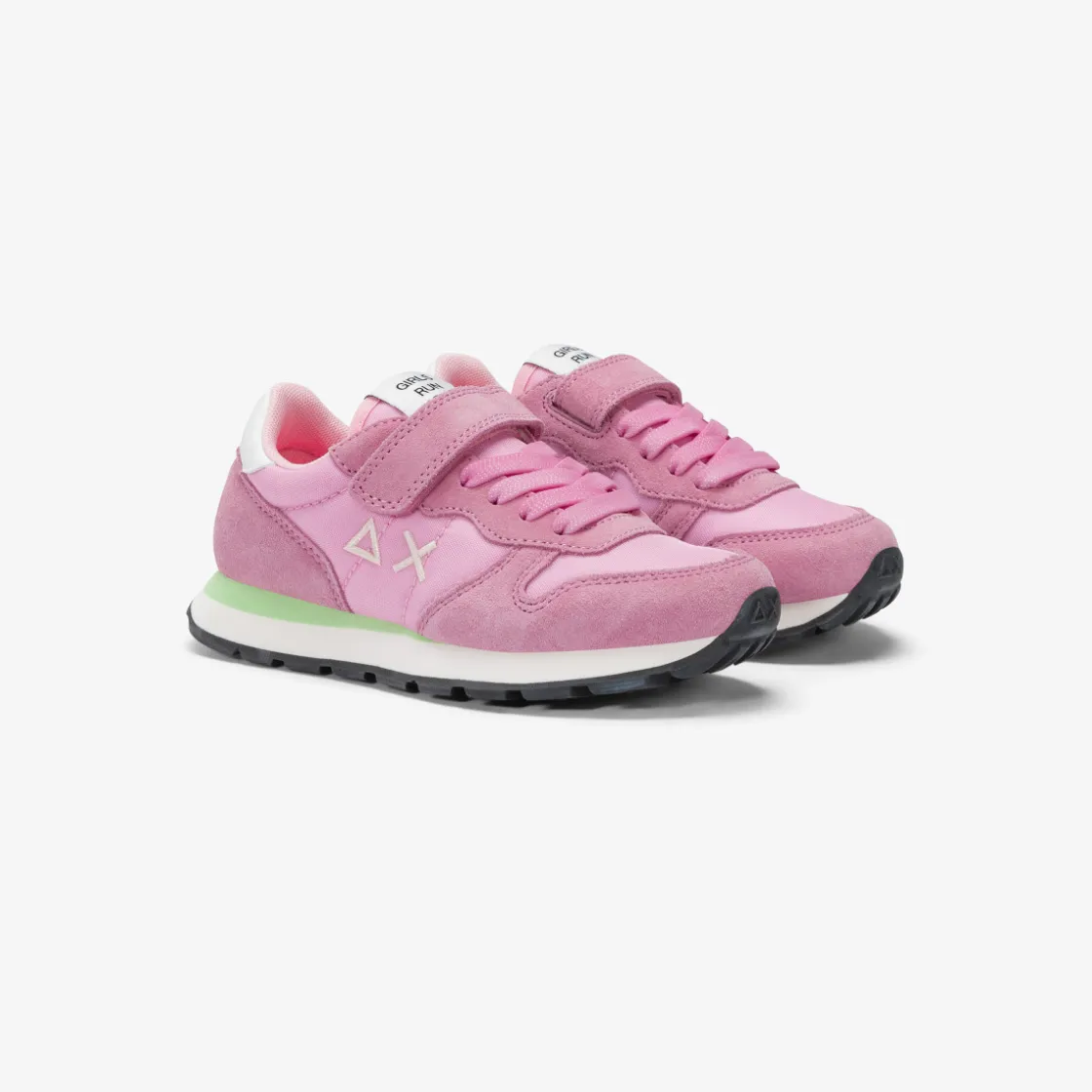 Sale Sneaker Girl's Ally in suede e nylon ciclamino Bambina