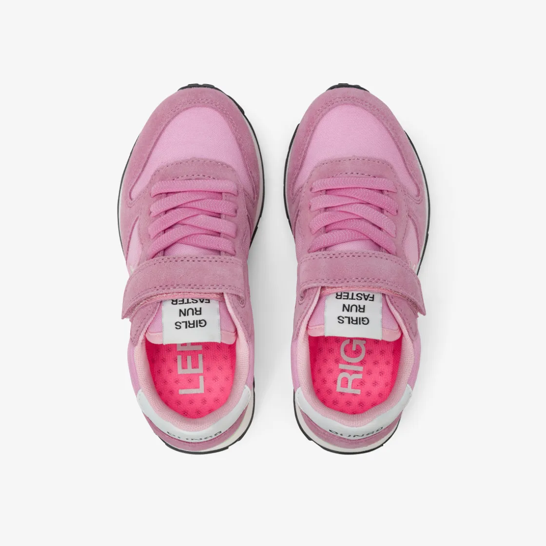 Sale Sneaker Girl's Ally in suede e nylon ciclamino Bambina