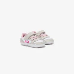 Best Sneaker Girl's Ally in suede e nylon bianco Bambina