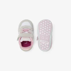 Best Sneaker Girl's Ally in suede e nylon bianco Bambina