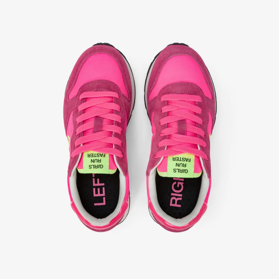 Best Sneaker Girl's Ally in suede e nylon fucsia fluo Bambina