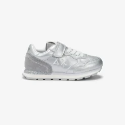 Discount Sneaker Girl's Big Ally pelle argento Bambina