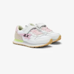 Sale Sneaker Girl's Big Stargirl Sponge in pelle e nylon bianco e rosa Bambina