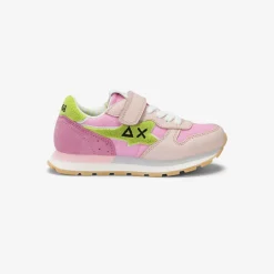 New Sneaker Girl's Big Stargirl Sponge in pelle e nylon rosa Bambina