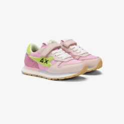 New Sneaker Girl's Big Stargirl Sponge in pelle e nylon rosa Bambina