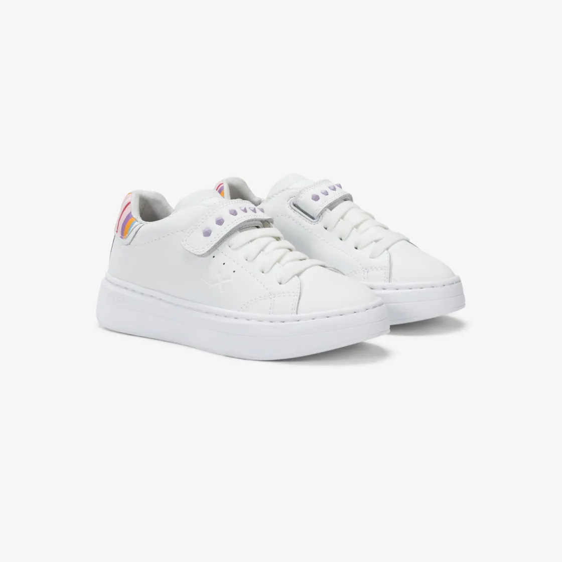 Sale Sneaker Girl's Grace in pelle bianca Bambina