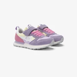 Discount Sneaker Girl's Stargirl Multicolor in suede e nylon lilla Bambina
