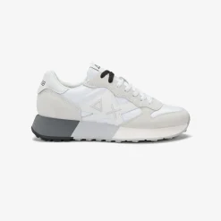 Discount Sneaker Jaki Bicolor in nylon e suede bianco Uomo Scarpe|Uomo