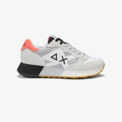 Sale Sneaker Jaki Bicolor in nylon e suede bianco e grigio chiaro Uomo Scarpe|Uomo