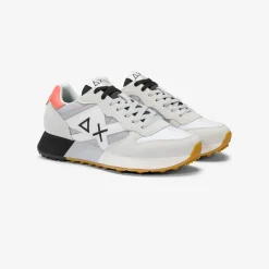 Sale Sneaker Jaki Bicolor in nylon e suede bianco e grigio chiaro Uomo Scarpe|Uomo