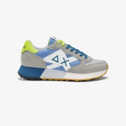 Sale Sneaker Jaki Bicolor in nylon e suede grigio chiaro e avio Uomo Scarpe|Uomo