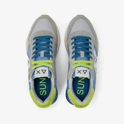 Sale Sneaker Jaki Bicolor in nylon e suede grigio chiaro e avio Uomo Scarpe|Uomo