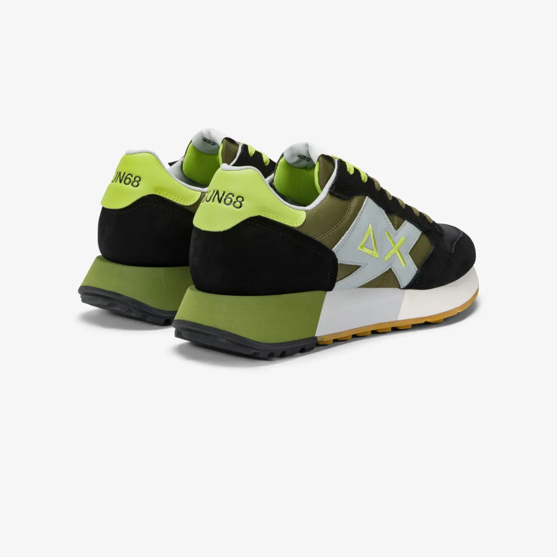 Best Sneaker Jaki Bicolor in nylon e suede nero e verde militare Uomo Scarpe|Uomo