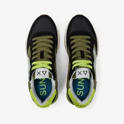 Best Sneaker Jaki Bicolor in nylon e suede nero e verde militare Uomo Scarpe|Uomo