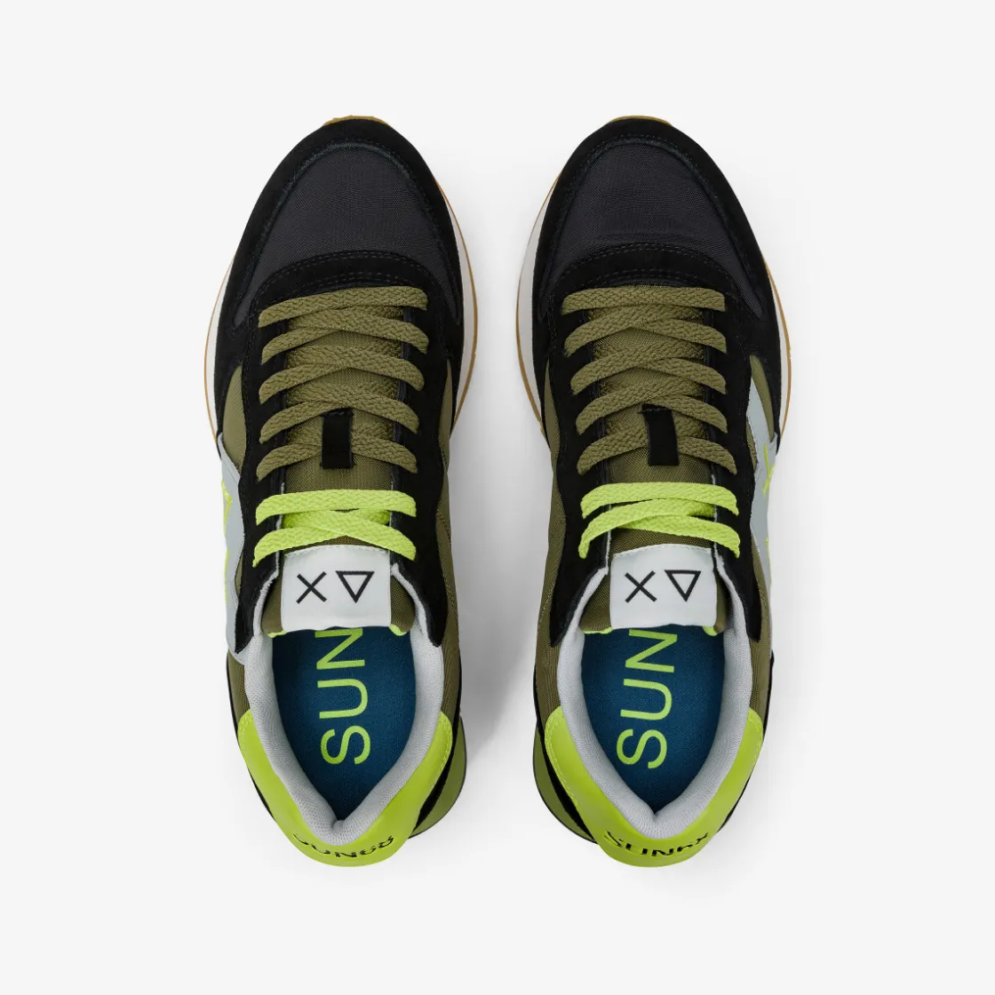 Best Sneaker Jaki Bicolor in nylon e suede nero e verde militare Uomo Scarpe|Uomo