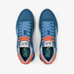Sale Sneaker Jaki Bicolor in nylon e suede avio scuro e avio Uomo Scarpe|Uomo