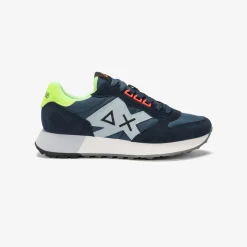 Online Sneaker Jaki Fluo in nylon e suede blu navy Uomo Scarpe|Uomo