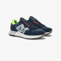 Online Sneaker Jaki Fluo in nylon e suede blu navy Uomo Scarpe|Uomo