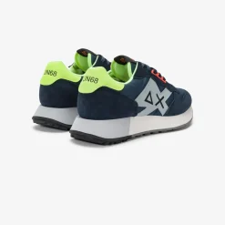 Online Sneaker Jaki Fluo in nylon e suede blu navy Uomo Scarpe|Uomo