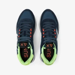 Online Sneaker Jaki Fluo in nylon e suede blu navy Uomo Scarpe|Uomo