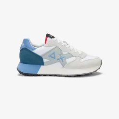 New Sneaker Jaki in nylon e suede bianco Uomo Uomo
