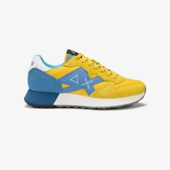 Hot Sneaker Jaki in nylon e suede giallo Uomo Scarpe|Uomo